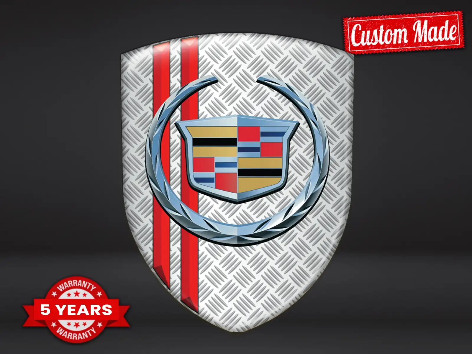 Cadillac Badge Bombé Édition Premium Style Dôme Course ST
